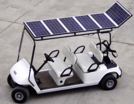 太阳能高尔夫球电动车亮相大连