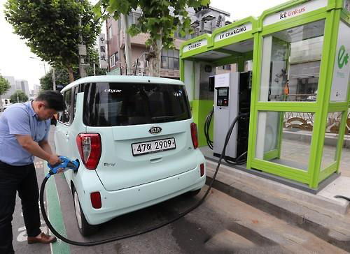 韩国电动汽车充电费用减半 从9月开始施行