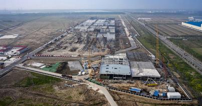 特斯拉上海超级工厂初具规模 年底周产将达2000辆