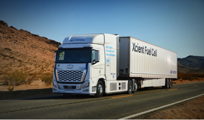 现代汽车氢燃料电池重卡XCIENT Fuel Cell正式进军美国加州