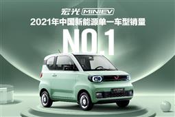 中国新能源单一车型销冠！宏光MINIEV全年销量426452台