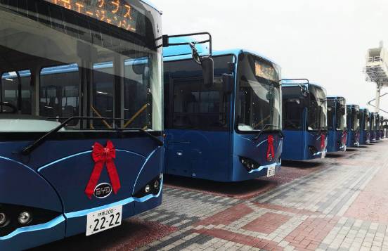 中国高端制造出海 比亚迪再次向日本交付纯电动巴士车队