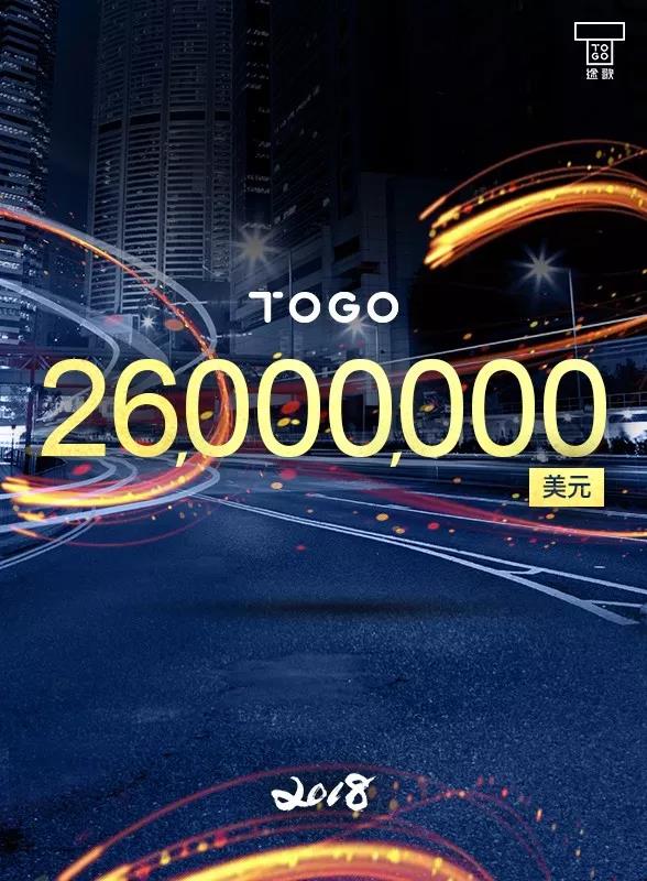 TOGO途歌完成2600万美元B+轮融资并宣布投入新能源电动车运营