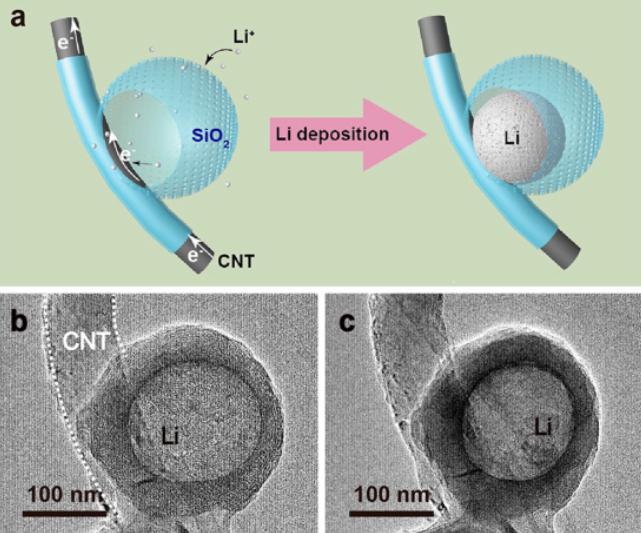 研究团队采用空腔二氧化硅微球结构 抑制锂枝晶生长