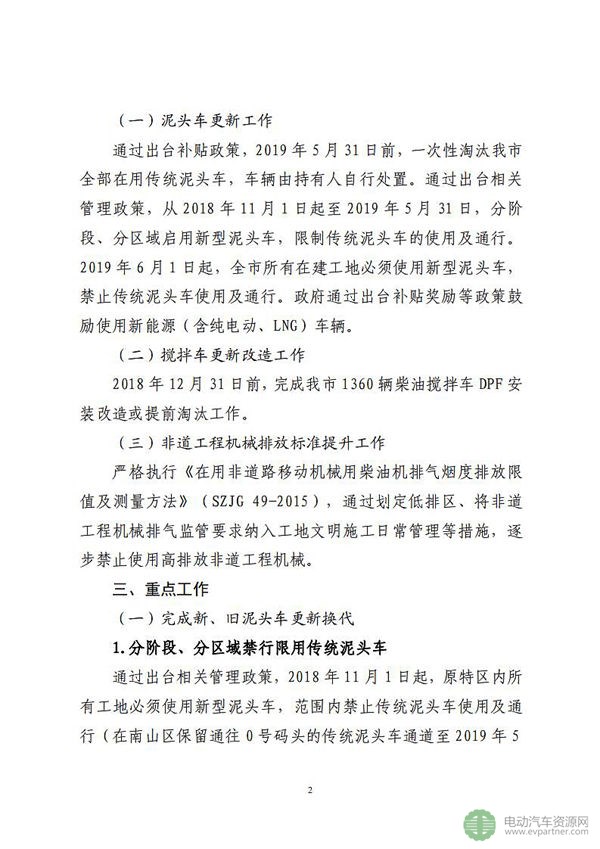 深圳出台方案 2019年5月31日前淘汰全部传统泥头车