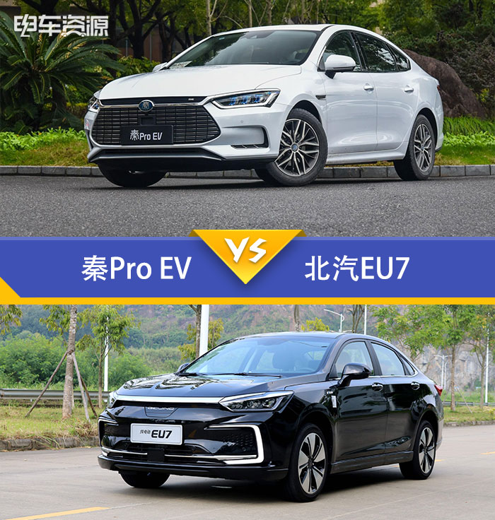 传统品牌之间的战争 北汽EU7 VS 比亚迪秦Pro EV
