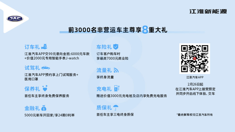 综合续航达530km 江淮iC5预售价15.5万元起