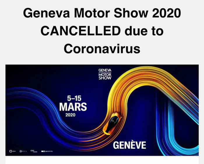 瑞士政府：受新冠疫情影响 2020日内瓦车展取消