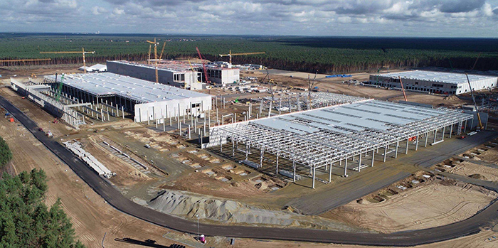 特斯拉柏林超级工厂最新进展：总装线正在逐步建成