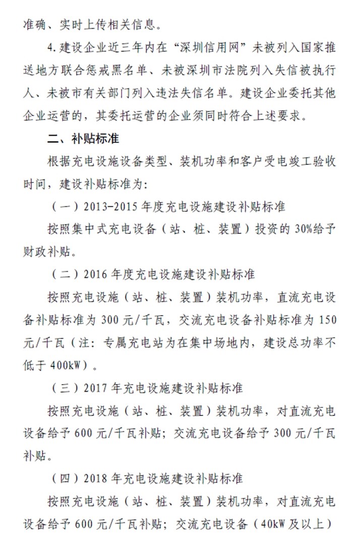 深圳开展2019年及以前年度新能源汽车充电设施建设补贴申报工作