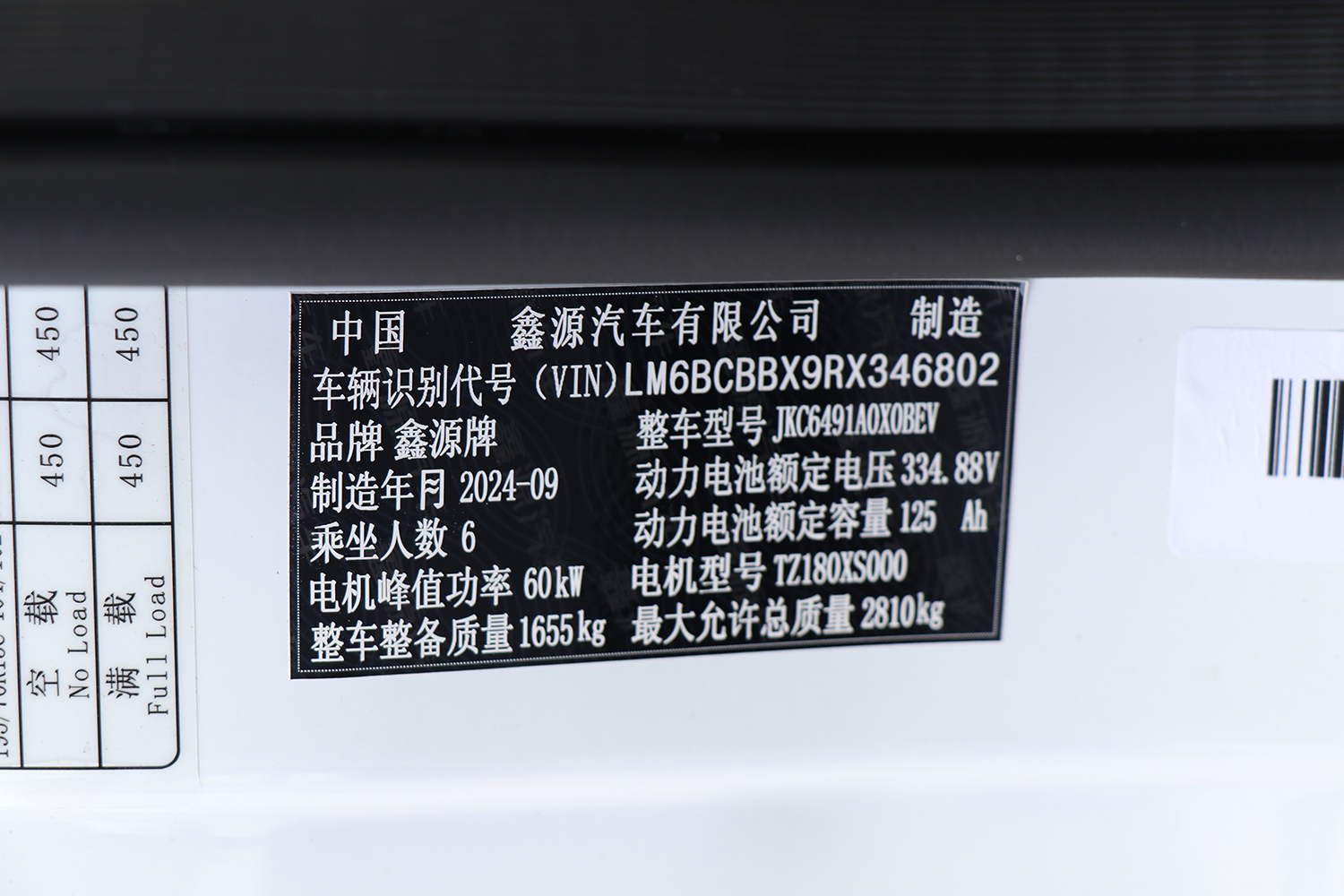 2024款 鑫源E3L 明窗 宁德时代41.86kWh（JKC6491A0X0BEV）-明窗面包车图片